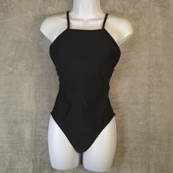 Summersalt The High Neck One-Piece Swimsuit Size 4 Black - Picture 1 of 8